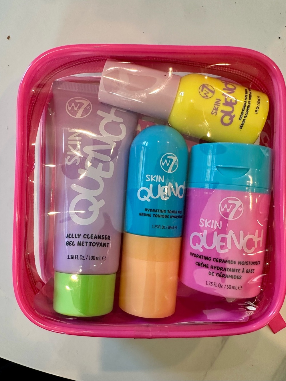 W7 Skin Quench 5-Piece Hydrating Skincare Set w/ Travel Case | NWT